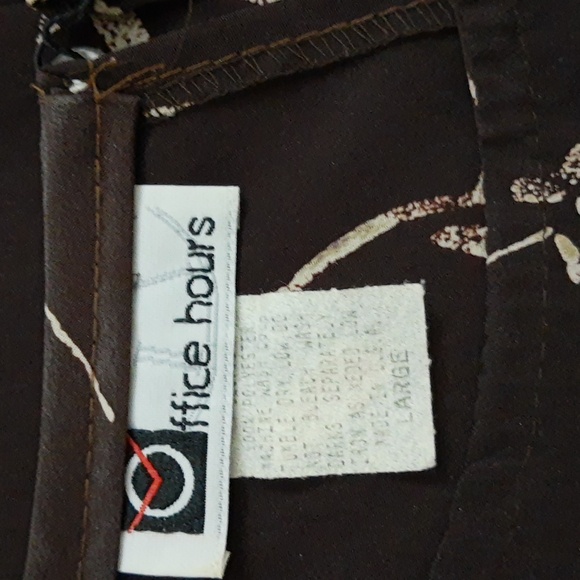 Floral Watercolor Print Tank Dress VTG 90s Brown Beige Size M - Picture 8 of 10